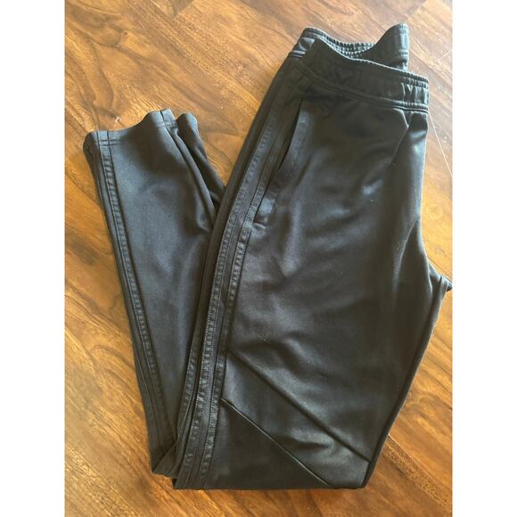 Adidas Pants Women S Climacool 3 Stripe Full Length Black Size Small Zip Cuffs - Picture 1 of 8